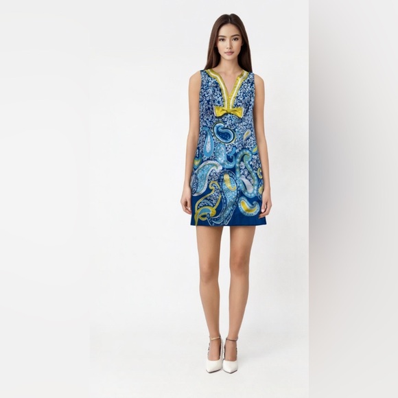 Lilly Pulitzer paisley sun mini dress size 0 in blue - Picture 1 of 5